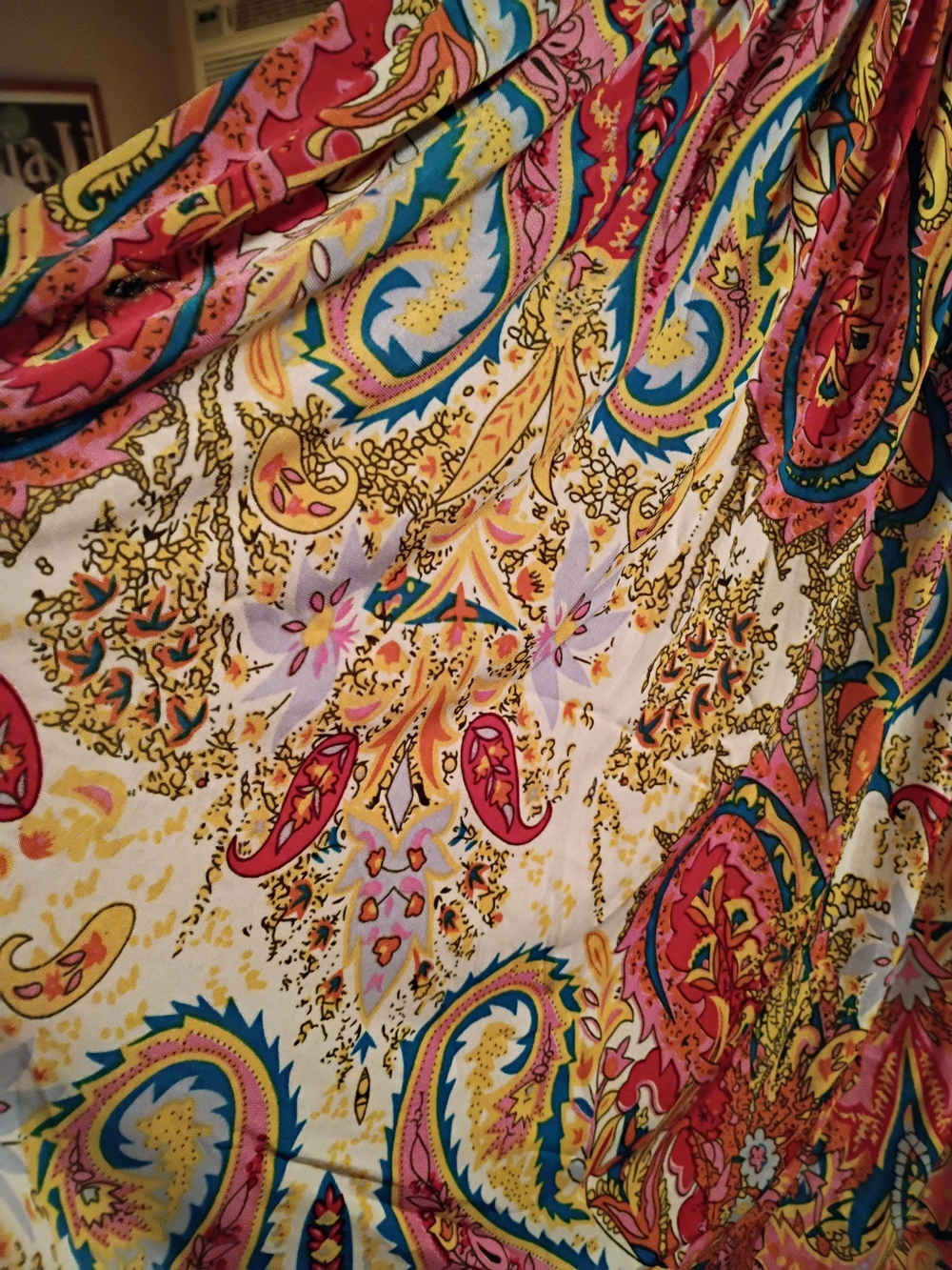 NWT Colorful Sleeveless Paisley Smocked Midi Dress - Picture 6 of 6